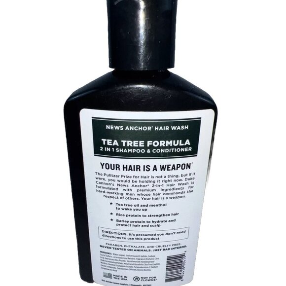 Duke Cannon News Anchor Hair Wash Tea Tree Formula Shampoo & Conditioner 12 Oz F - Picture 2 of 2